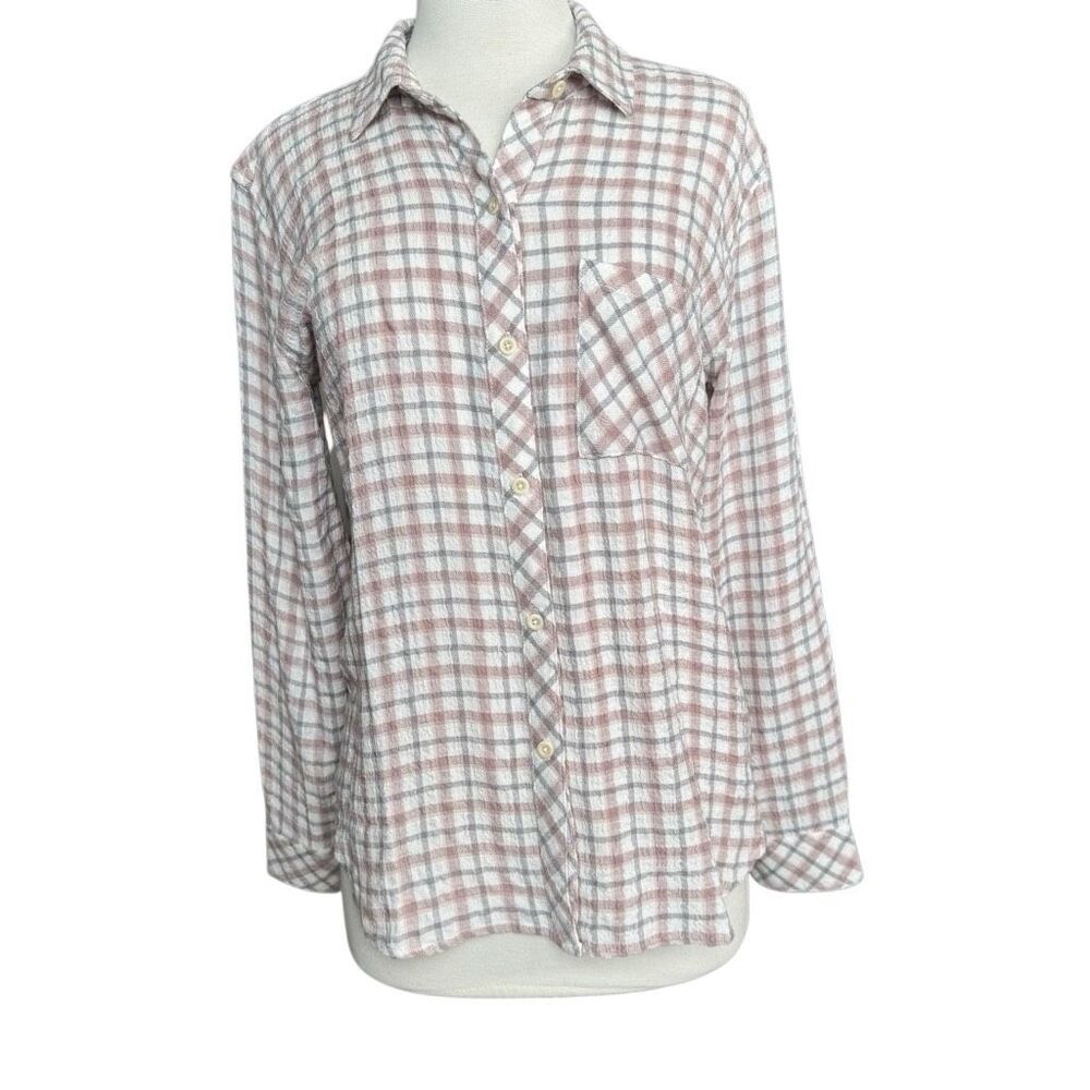Nwot Rails Brady Button Up Plaid Relaxed Shirt To… - image 2